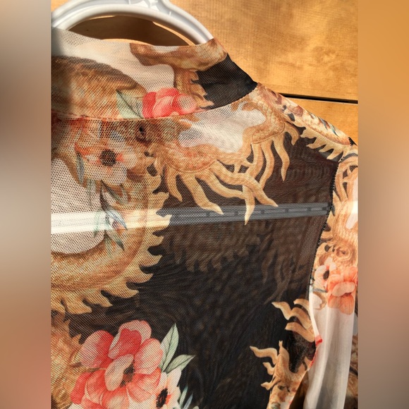 A sheer gold, black & white body suit(thong) from Boohoo! - Picture 4 of 5